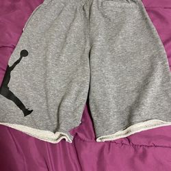 All Grey Jordan Shorts Size Lg In Kids