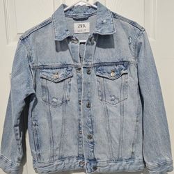 Zara denim girl jacket size 11/12
