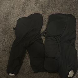 Black knee pads champro youth M, white riddell helmet sm/md, champro shoulder pads black chest size 26”/28” weight 60-90 lbs