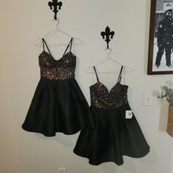 Black And Sequin Homecoming Dresses Nwt Sz 5 &7