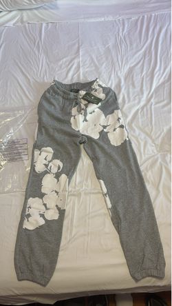 Medium Grey Denim Tear Sweatpants