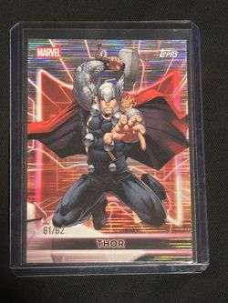 2026 Topps Marvel Neon Bifrost Rainbow Bridge Parallel Color Match Thor /62