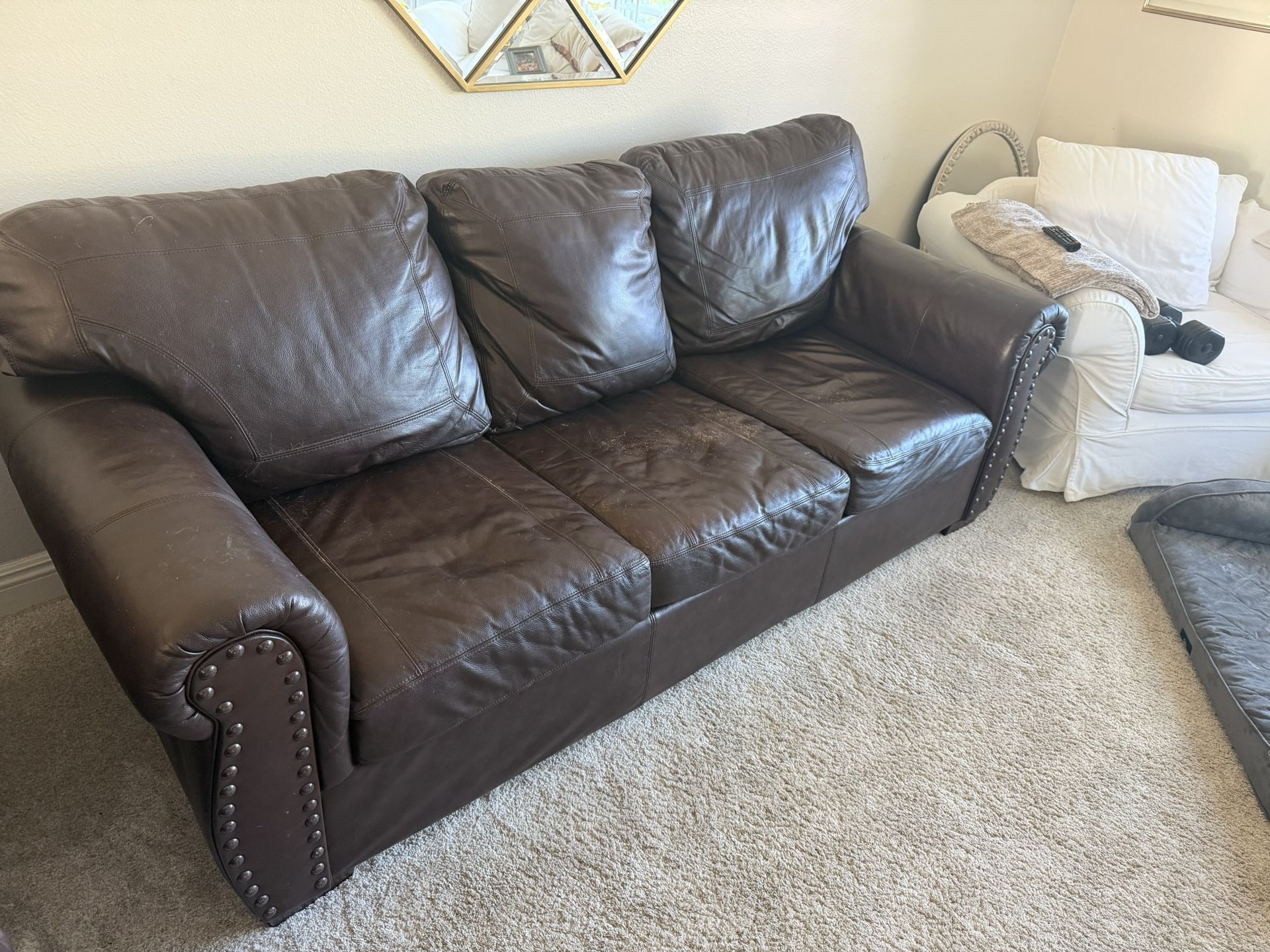 Leather couch 
