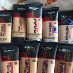 New L’Oréal Infallible Pro Matte 24hr Wear Foundations 