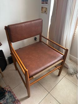 Leather and Wood Chair