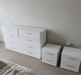 Dresser Chest Nightstand set furniture bedroom