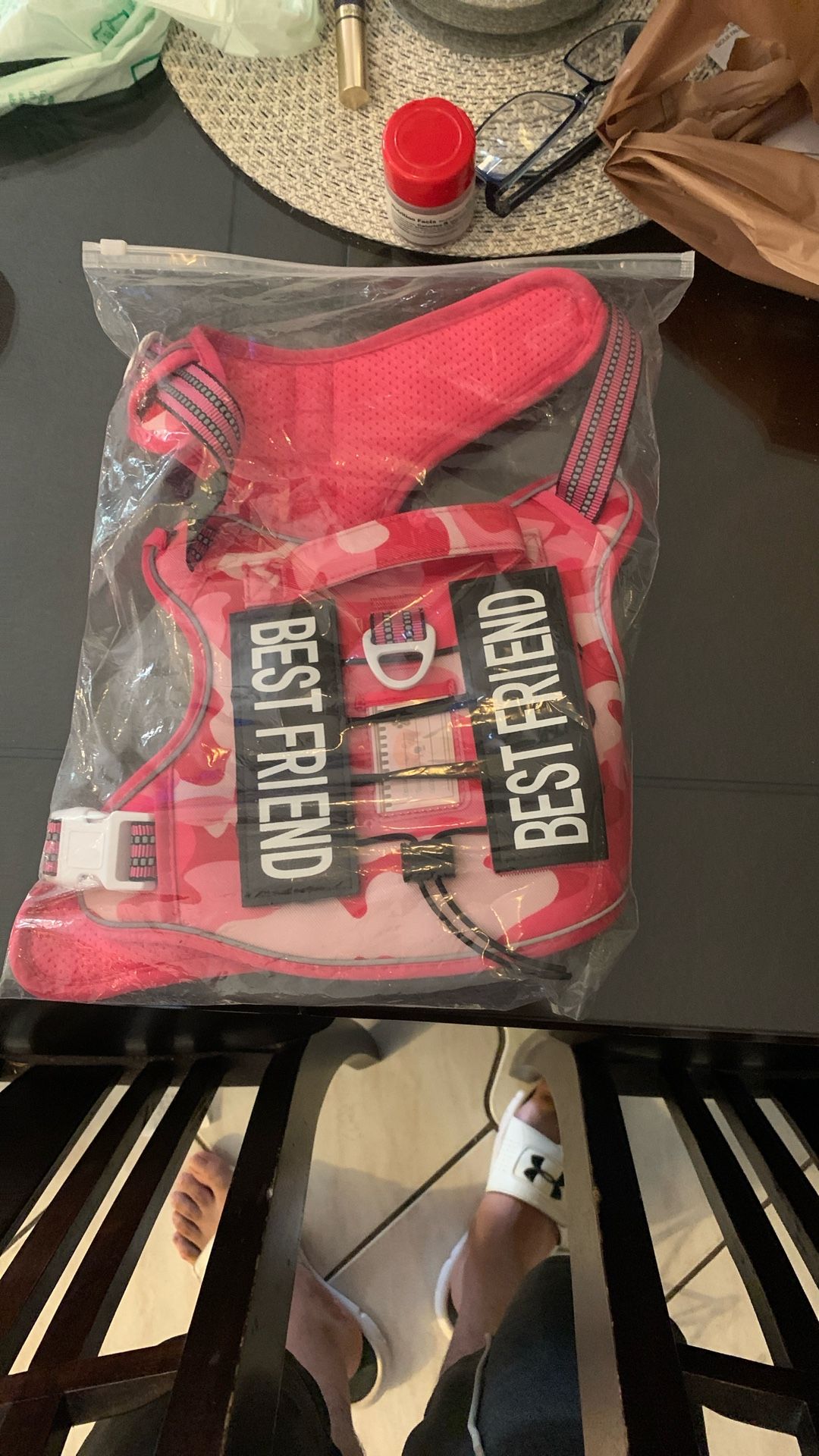 Adjustable Training Pet Vest, Pink Camouflage Large