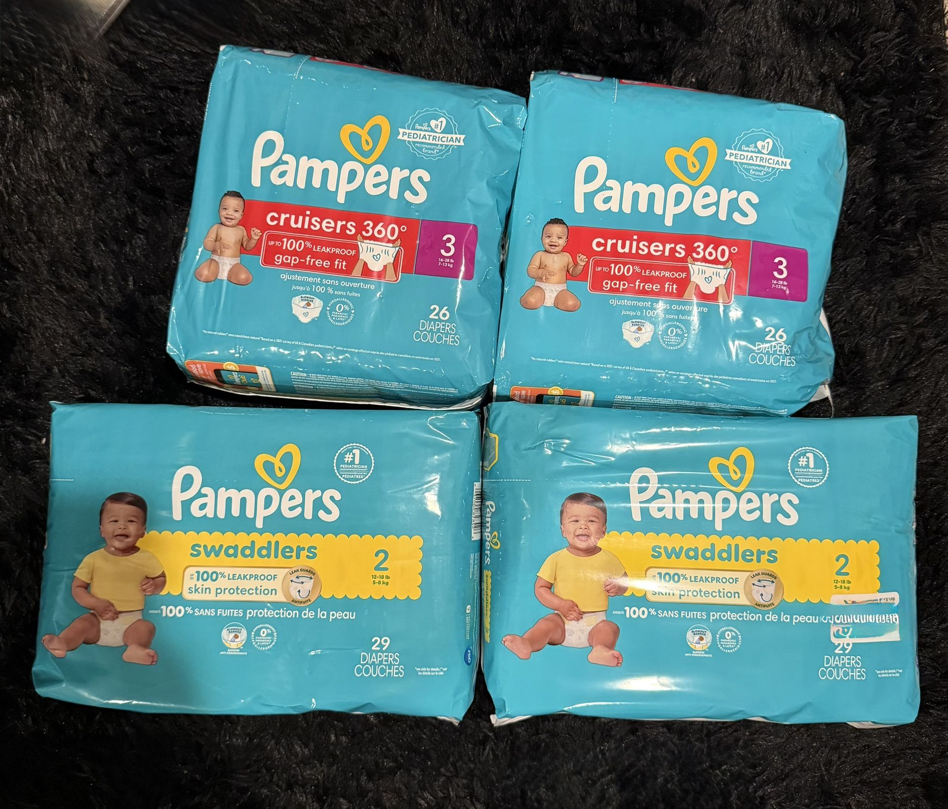 Pampers 4 PACK SIZE 2 & 3