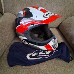  VINTAGE FLY VF HELMET in RED, BLACK, and WHITE. Model UTOPIA Size XL....asking 40.00