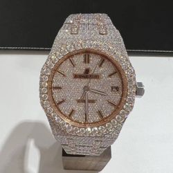  Moissanite VVS Iced Out Diamond Watch – Built to Flex, Made to Last