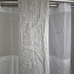 Silver Shower Curtain