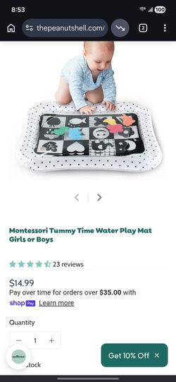 Tummy time water mat for baby
