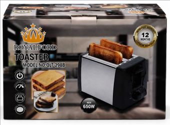 Royalford 2 Slice Toaster QLT-298B – New in Box – $10