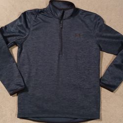 Men's Size Medium Under Armour Coldgear Long Sleeve Pull Over Dark Green Black 