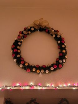 Giant Wreath Christmas Decor Decoration Ornaments Green Bow Custom