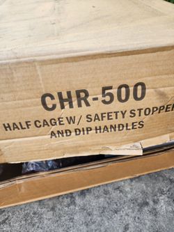 TuffStuff Fitness – Half Cage w/ Safety Stoppers & Dip Handles (CHR-500)