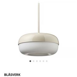 Modern IKEA BLÅSVERK Pendant Lamp – Beige – 15” Diameter 