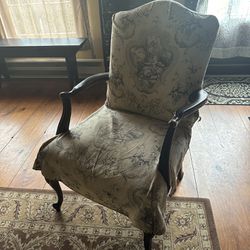 Antique Slipcovered Chair