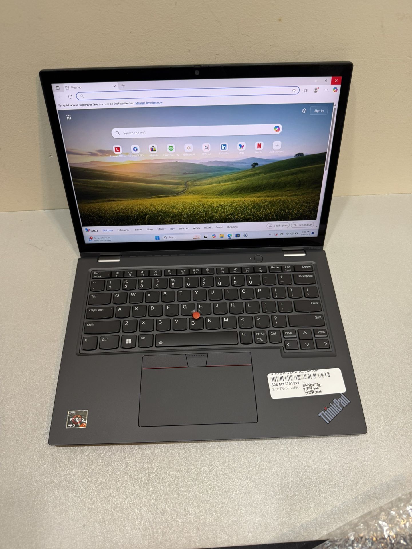 Lenovo ThinkPad L13 Yoga Gen 4 13.3" Ryzen 7 PRO 7730U 16GB 512GB Window 11 Pro touch screen use like new with power adapter This Lenovo ThinkPad L