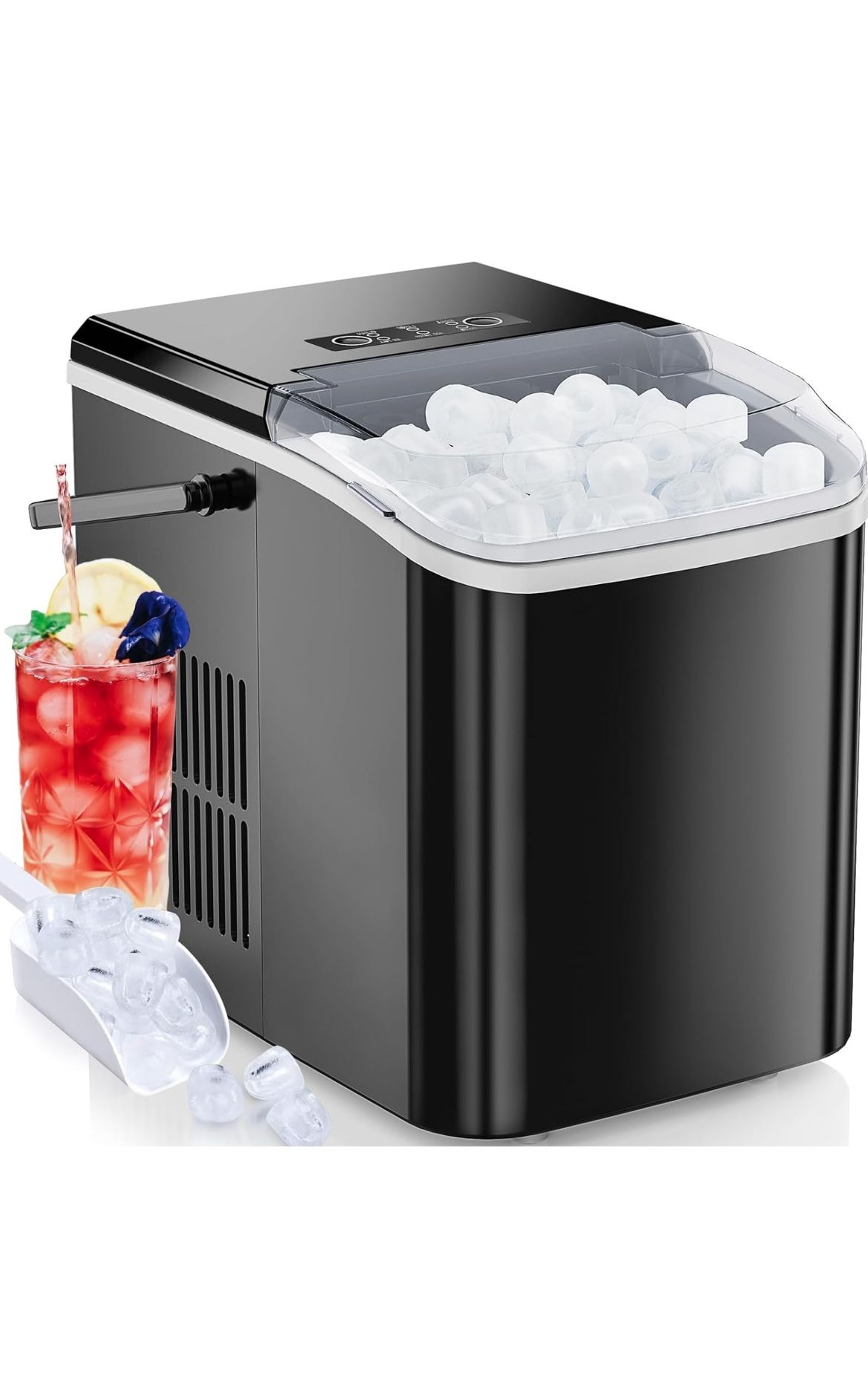 Portable/countertop Ice Maker With Handle, Scoop And Basket - New In Box