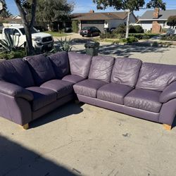 Arizona Leather Purple Sectional DELIVERY AVAILABLE 