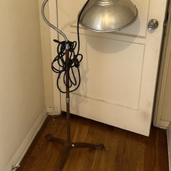 Vintage Metal Floor Lamp With Heat