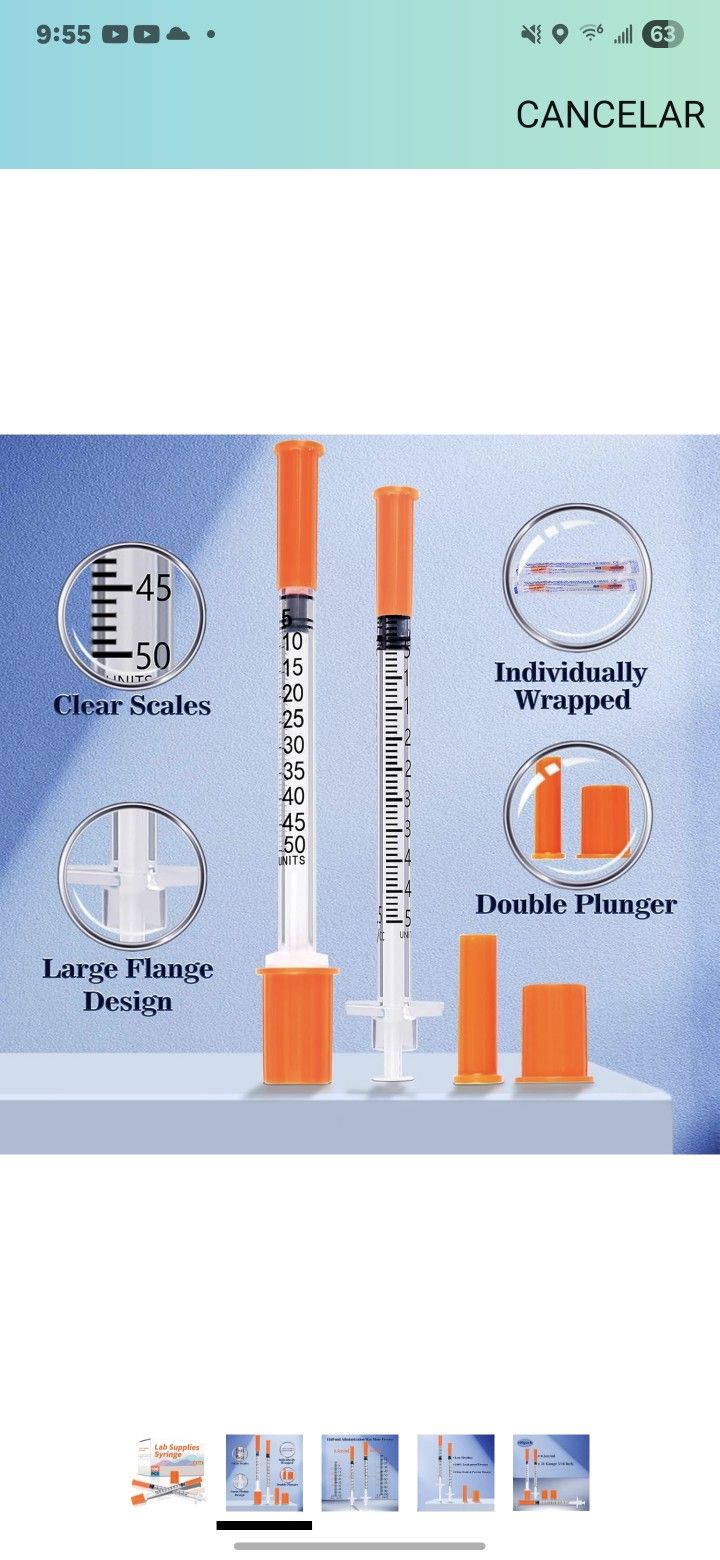 Brand new, unused, sterilized syringes