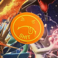 Supreme Sh*t Face Sticker FW17 Orange