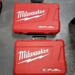 2 Milwaukee Heavy Duty Box For Impact And Hammer Drill Kits TOOL BOX ONLY