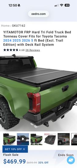 Tonneau cover  fits gen 3 tacoma