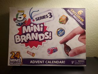 5 Surprise Mini Brands Series 3 Limited Edition 24-Surprise Pack Advent Calendar with 6 Exclusive Minis by ZURU