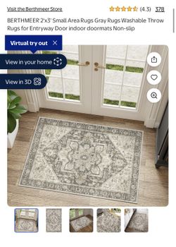 Brownish Gray Washable Rug