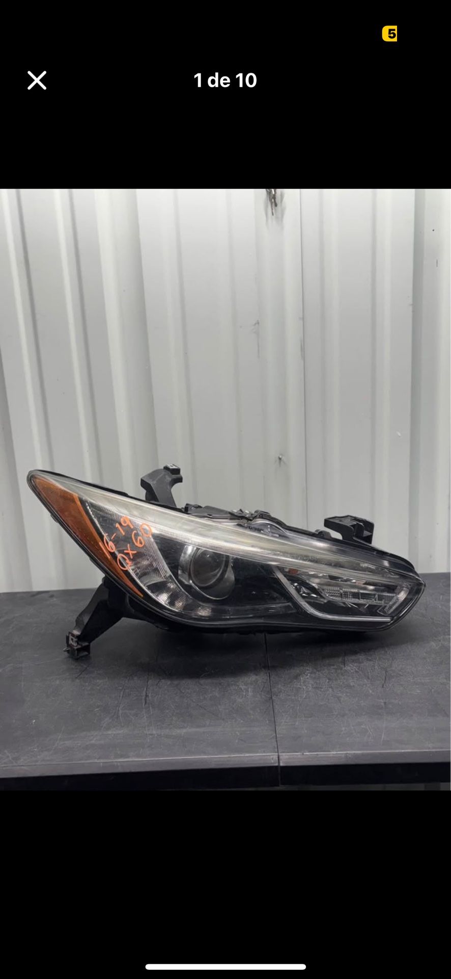 INFINITI QX6O HEADLIGHT RIGHT PASSENGER 2018 2019 2020 LED OEM