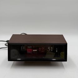 Vintage Caslon Copal Flip Clock 602 Alarm Clock Date & Time Japan WORKS!