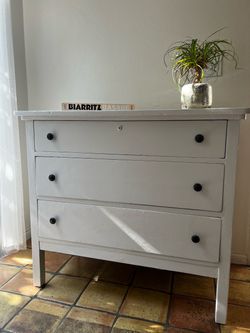 White 3-Drawer Dresser