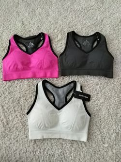 Sports Bras Set of 3 – Pink, Gray, White
