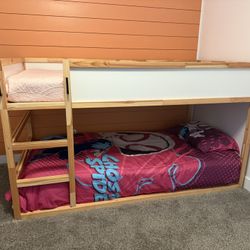 Twin Bunk Bed + Mattresses 