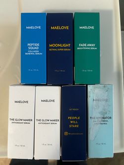 Maelove Skincare Serum Bundle (7 pieces) — Glow Maker, Moonlight, Peptide Squad, Fade Away & more
