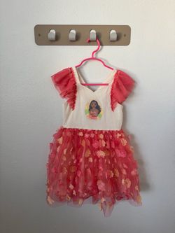 Disney Moana Girls 4T Pink Princess Tulle Dress