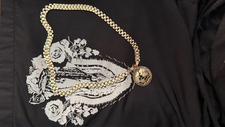 Rolex chain + the world is yours pendant