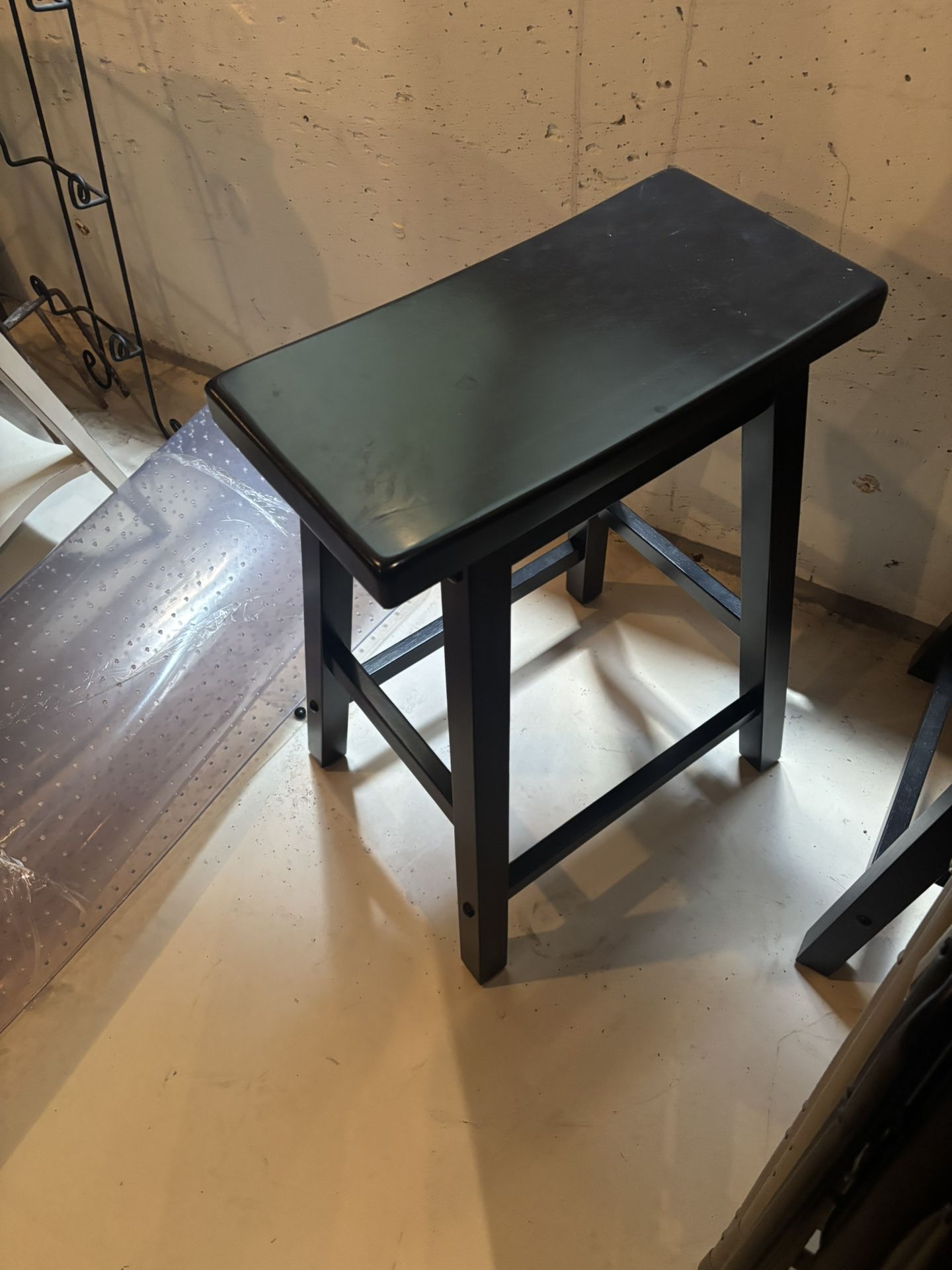 2 Saddle Stools-black