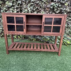 Walker Edison Modern Dark Walnut Console Table (L48”x W15.5”x H36”)