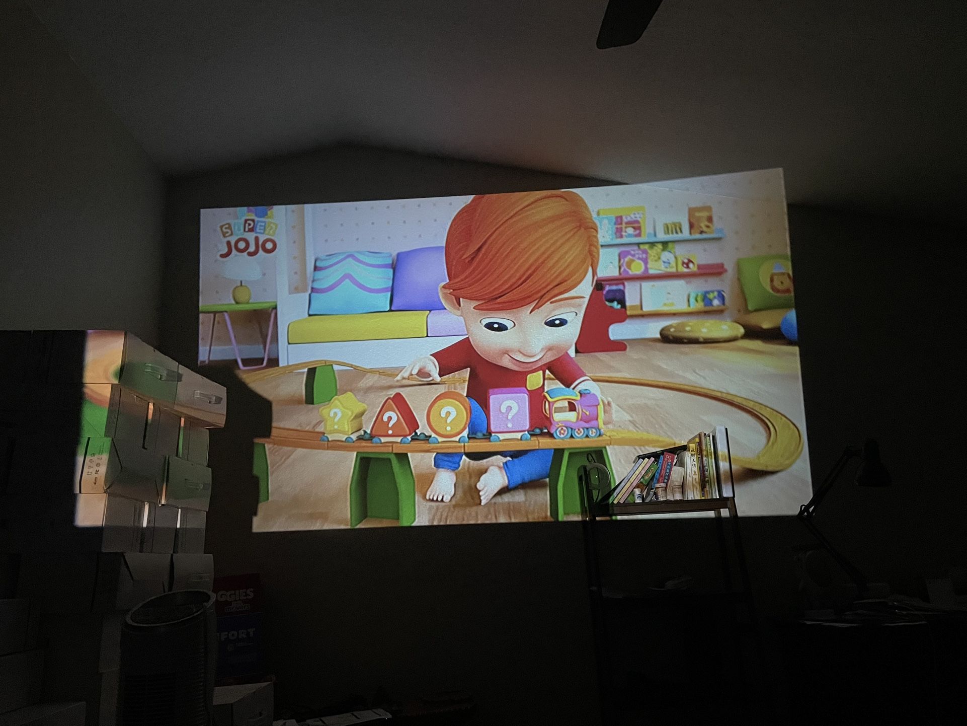 Projector 5500L&3800:1 Contrast Ratio , Up To 200” Display Screen . Support 1920*1080P Compatible With PS4 , Fire TV Stick , DVD , Computer , TV Box