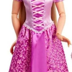 Disney Princess Rapunzel 32" Playdate, My Size Articulated Doll, Comes with  Comb Her Long Golden Locks, Movie Inspired Purple Dress, Removabl