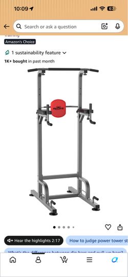 RELIFE REBUILD YOUR LIFE Pull Up Bar Free Standing Power Tower for Home Gym