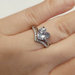 Beautiful Heart Promise Engagement Ring