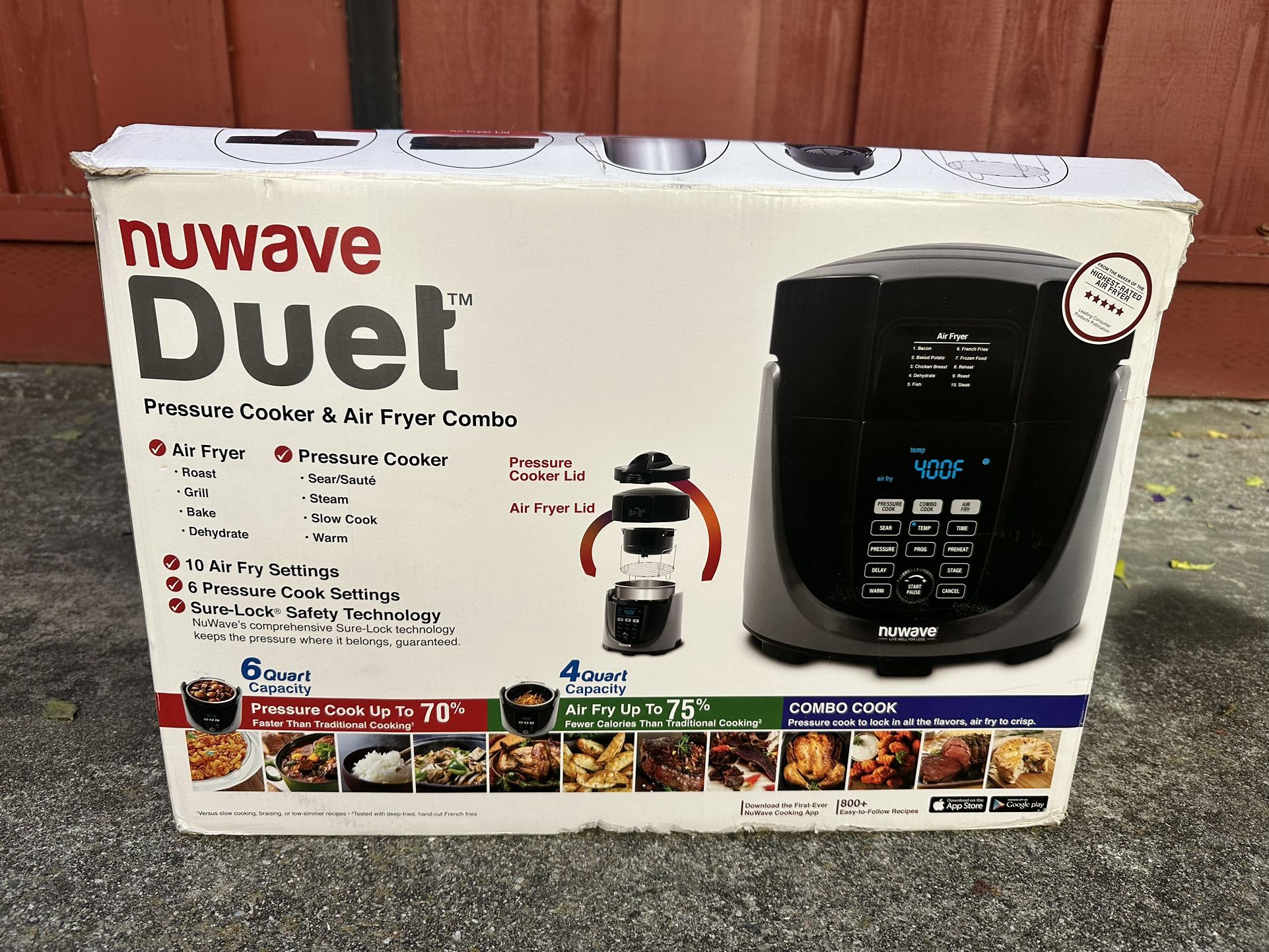 Nuwave Duet Pressure Cooker Air Fryer Combo