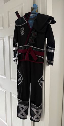 Spider-Man costume for a 5–6-year-old, and a ninja costume for a 7–8-year-old