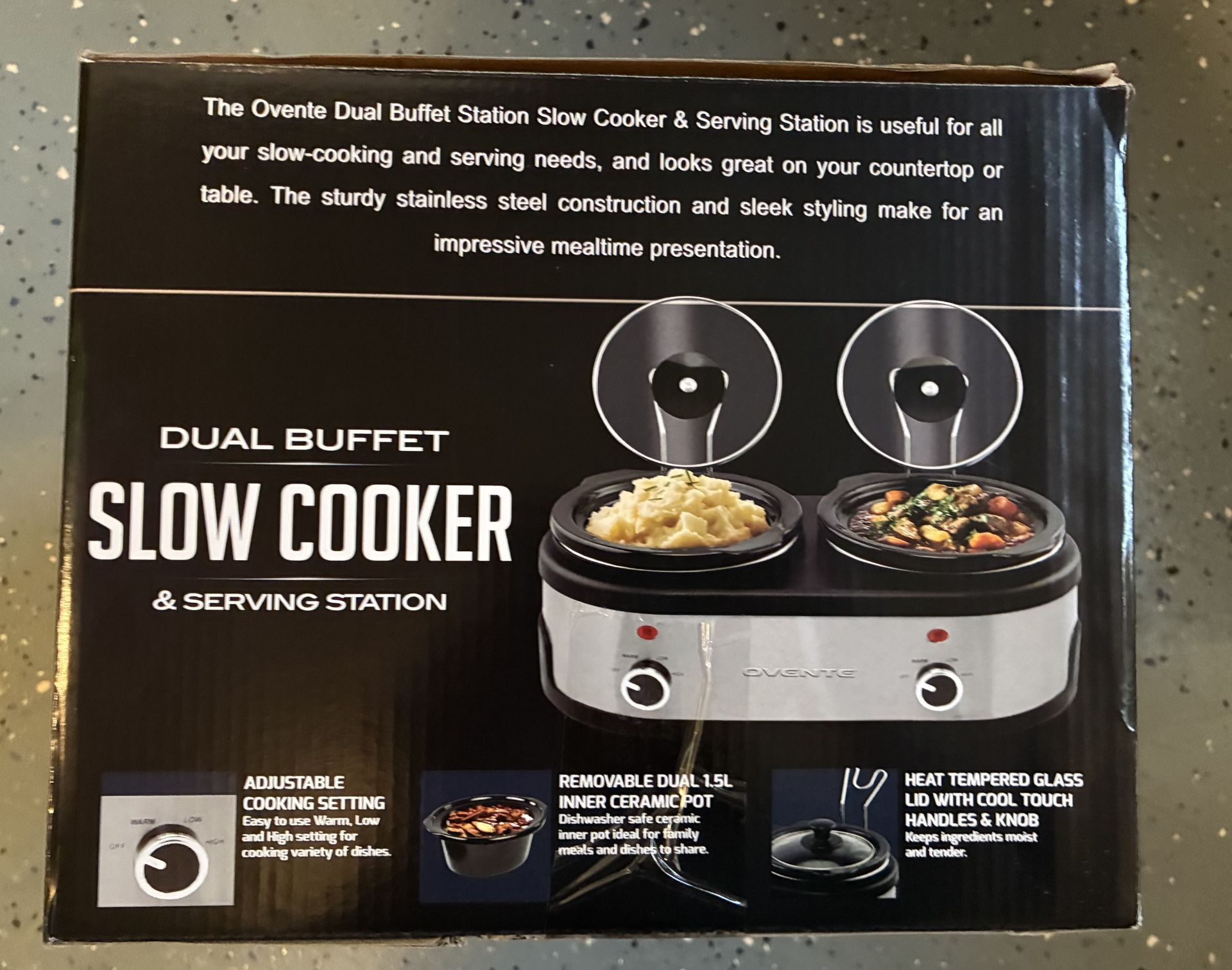 Dual Buffet Slow Cooker & Serving Station