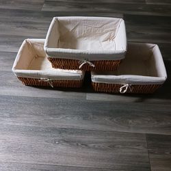 3 Piece Basket With Liners